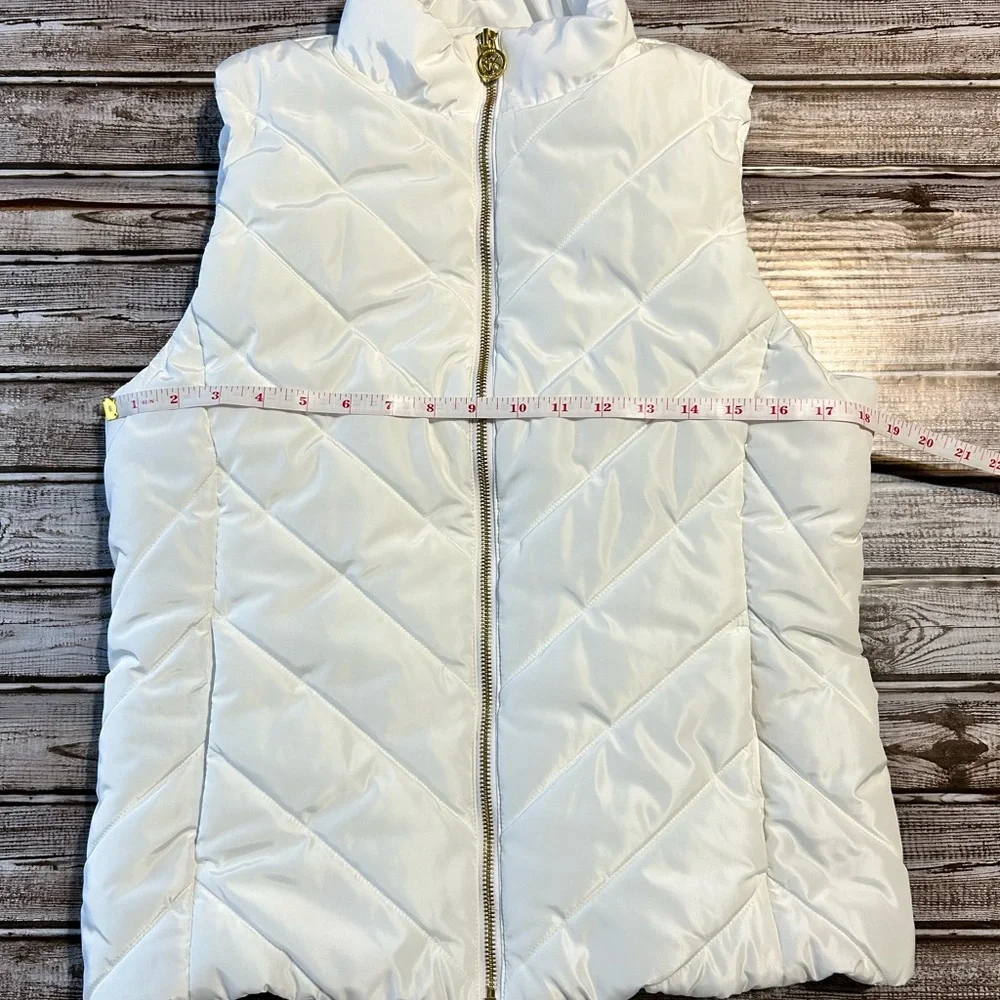 Michael Kors White Quilted Vest